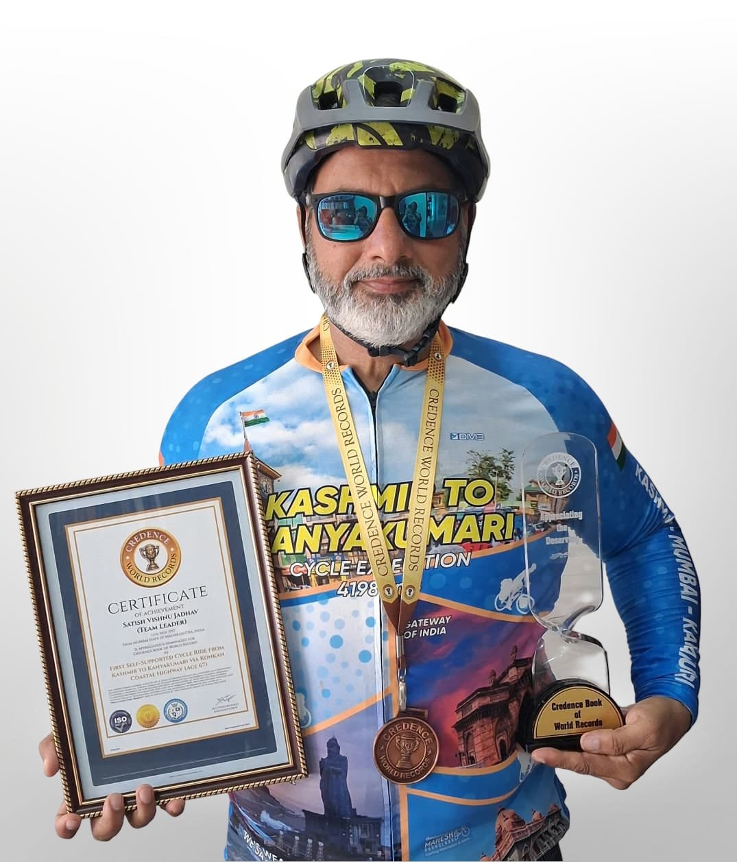 Oldest Team Leader to Complete a 4,198 km Self-Supported Cycling Expedition via the Konkan Coastal Highway